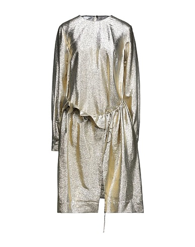 STELLA McCARTNEY Robe mi-longue Or 52% Polyester métallisé, 31% Viscose, 17% Soie, Nacre