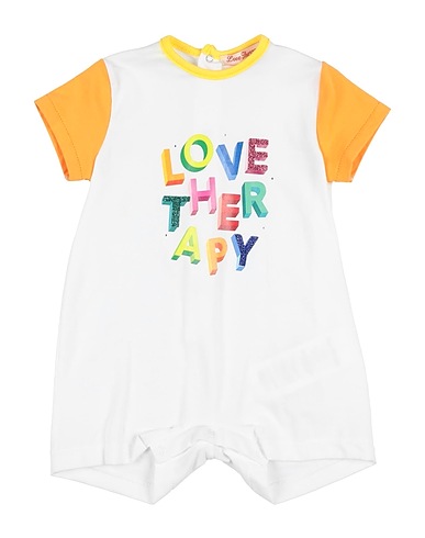 LOVE THERAPY Baby jumpsuit  White 94% Cotton, 6% Elastane