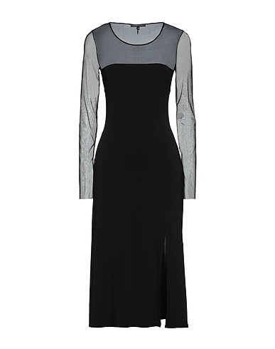 PATRIZIA PEPE SERA Midi dress Black 75% Acetate, 20% Polyamide, 5% Elastane