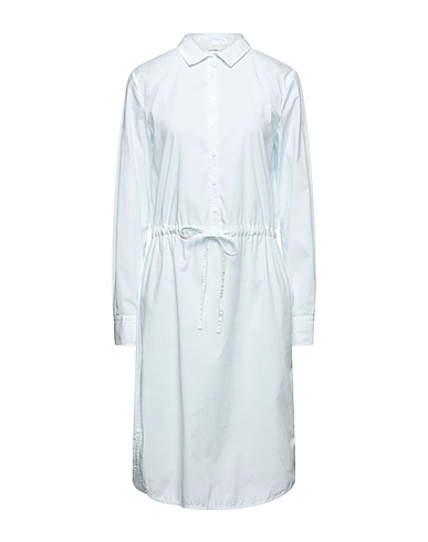 HER SHIRT HER DRESS Vestito chemisier Celeste 97% Cotone, 3% Elastan
