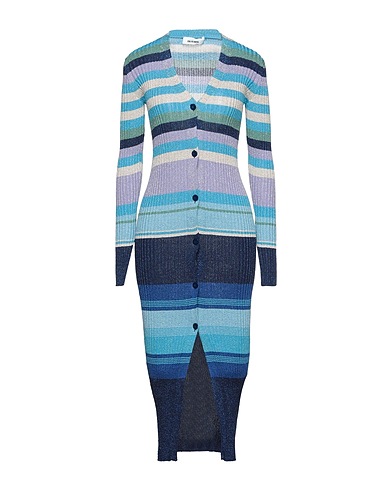 CIRCUS HOTEL Midi dress Azure 70% Viscose, 15% Polyester, 15% Other Fibres