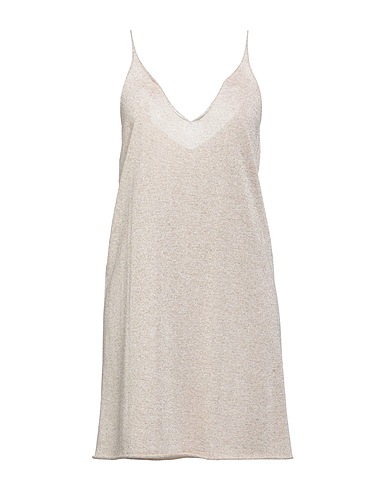 CIRCUS HOTEL Vestito corto Beige 70% Viscosa, 15% Poliestere, 15% Altre Fibre