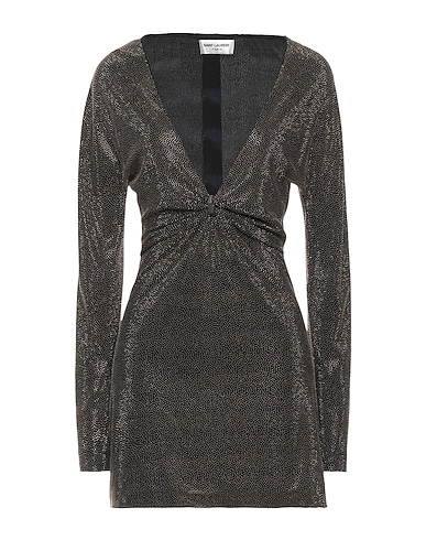 SAINT LAURENT Sequin dress Black 100% Viscose