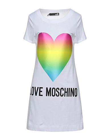 LOVE MOSCHINO Short dress White 100% Cotton