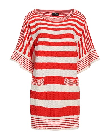 ELISABETTA FRANCHI Vestito corto Rosso pomodoro 60% Cotone, 40% Viscosa