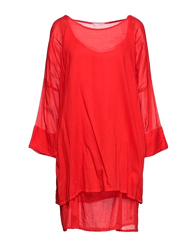 YASHU & PREM Vestito corto Rosso 100% Cotone