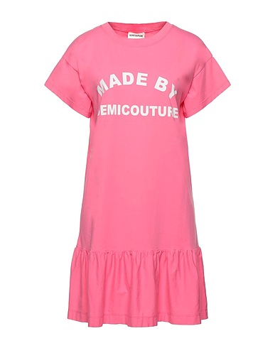 SEMICOUTURE Short dress Fuchsia 100% Cotton