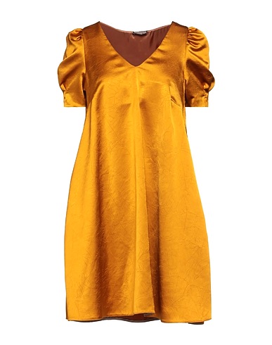 MALÌPARMI Vestito corto Giallo ocra 100% Poliestere