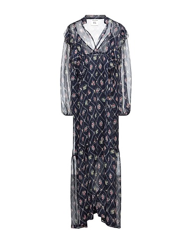 SEMICOUTURE Long dress Midnight blue 100% Polyester