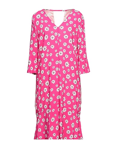 SEVENTY VENEZIA Midi dress Fuchsia 97% Viscose, 3% Elastane