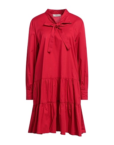 ALPHA STUDIO Short dress Red 98% Cotton, 2% Elastane