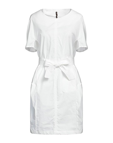 MANILA GRACE Vestito midi Bianco 100% Cotone