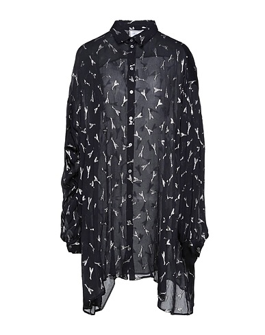 REDEMPTION Shirt dress Black 88% Silk, 12% Polyamide