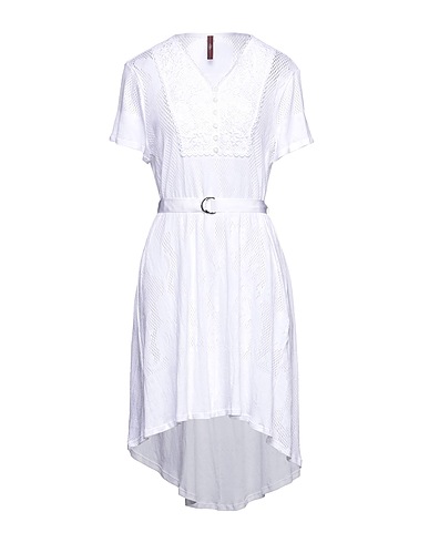 HIGH Short dress White 100% Nylon, Polyester