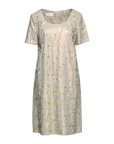 ANDREANA Midi dress Beige 100% Linen