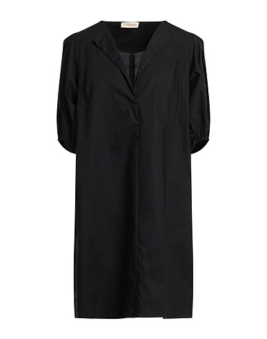 ROSSOPURO Short dress Black 100% Cotton