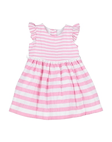 MONNALISA Vestido para bebé  Pink 60% Linen, 30% Viscose, 10% Polyester