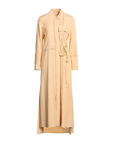 CHLOÉ Long dress Sand 100% Viscose, Cotton, Polyamide