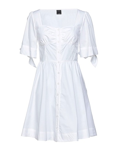 PINKO Shirt dress White 100% Cotton