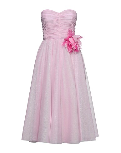 HANITA Midi-Kleid Rosa 80% Polyester, 20% Elastan