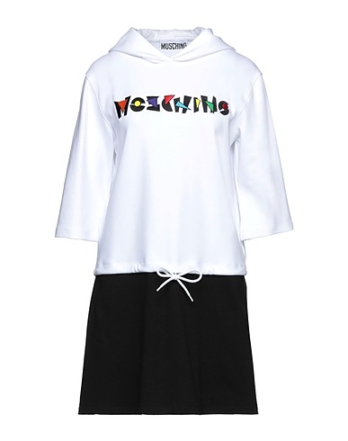MOSCHINO Short dress White 97% Cotton, 3% Elastane