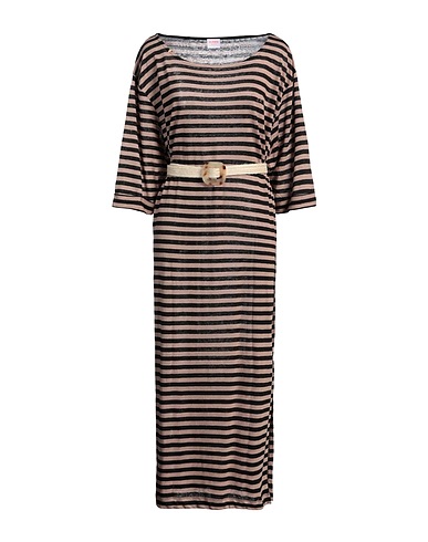 SUN 68 Vestido midi Camel 100% Lino