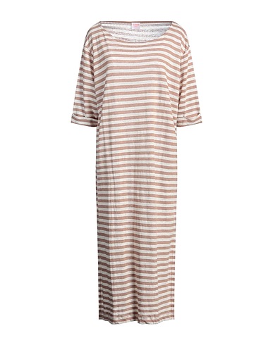 SUN 68 Midi dress Brown 100% Linen