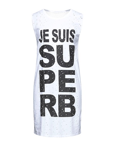 BRAND UNIQUE Short dress White 100% Cotton