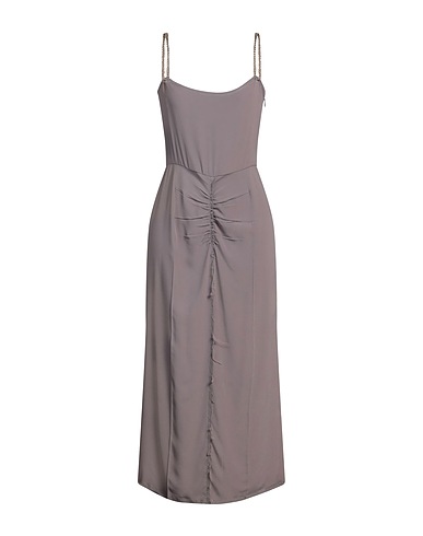 N°21 Midi dress Grey 69% Acetate, 31% Silk