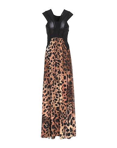 JUST CAVALLI Long dress Black 100% Viscose, Elastane, Polyamide