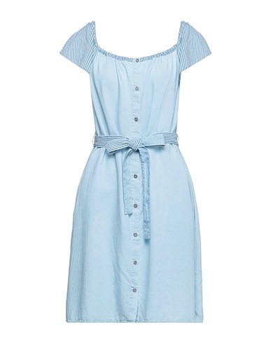 SALSA JEANS Short dress Sky blue 100% Lyocell