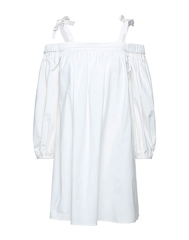 BOUTIQUE MOSCHINO Kurzes Kleid Weiß 95% Baumwolle, 5% Elastan