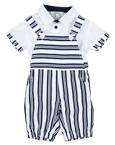 ALETTA Baby jumpsuit  Midnight blue 97% Cotton, 3% Elastane