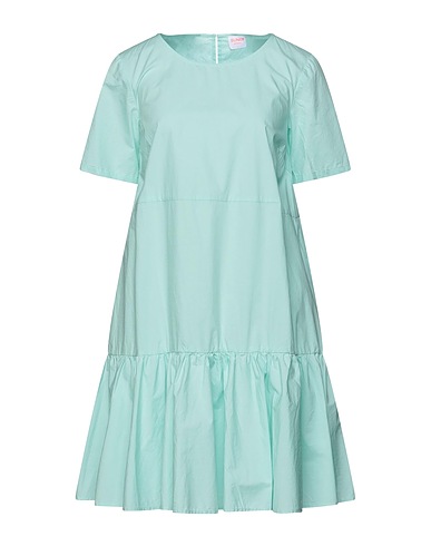 SUN 68 Short dress Turquoise 100% Cotton