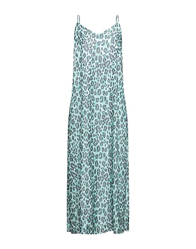 SUN 68 Long dress Light green 55% Viscose, 45% Polyester