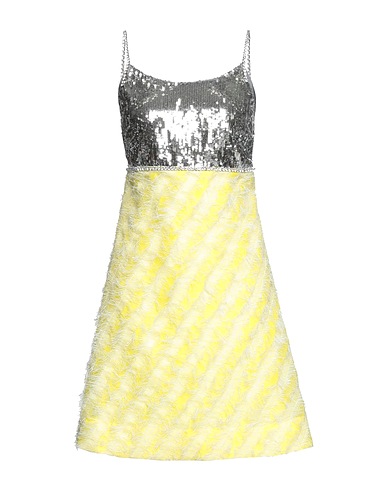 BEATRICE .B Short dress Yellow 82% Polyester, 18% Silk