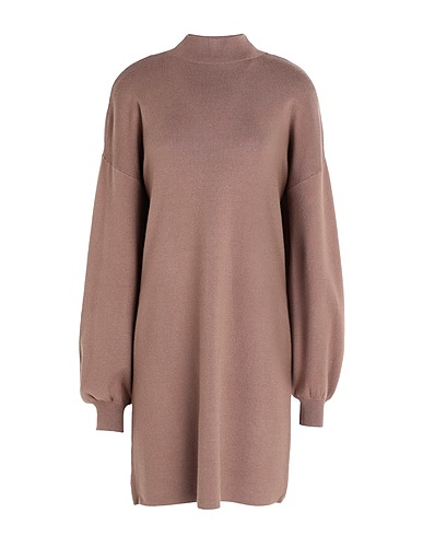 VERO MODA Vestito corto Marrone 52% Viscosa EcoVero™, 28% Poliestere, 20% Nylon