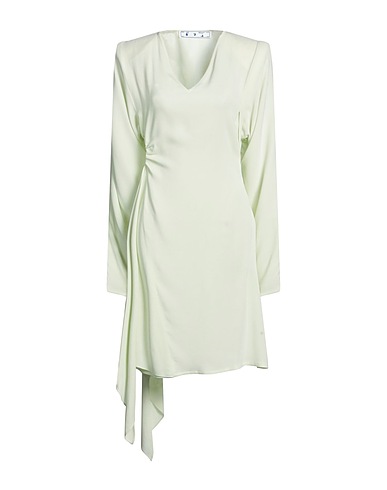 OFF-WHITE™ Sheath dress Light green 87% Viscose, 13% Wool