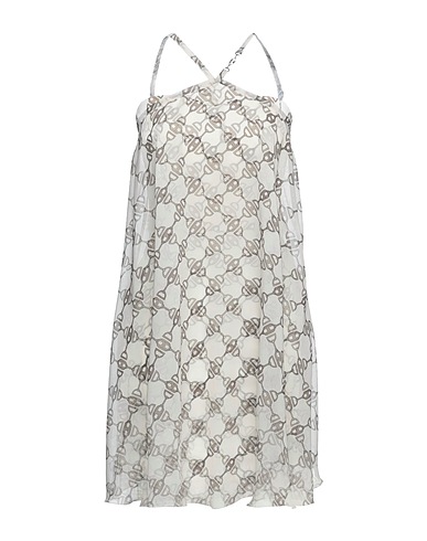 ELISABETTA FRANCHI Short dress Ivory 94% Viscose, 6% Elastane, Polyester