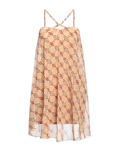 ELISABETTA FRANCHI Vestito corto Cammello 94% Viscosa, 6% Elastan, Poliestere