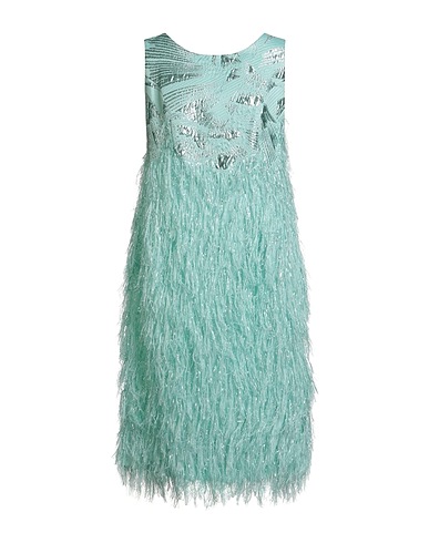 MONCHO HEREDIA Midi dress Turquoise 78% Polyester, 22% Metal