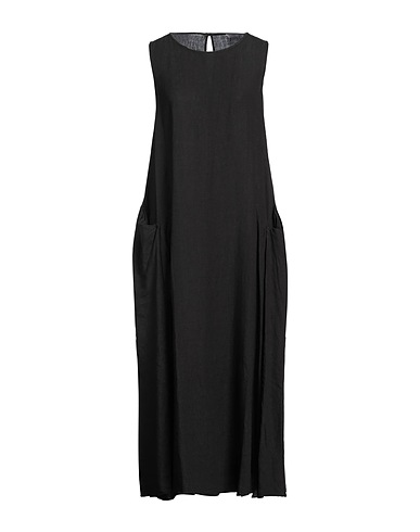 ROSSOPURO Vestito midi Antracite 100% Lino