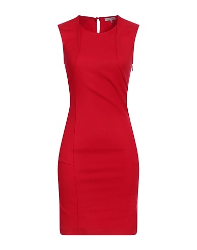 PATRIZIA PEPE Midi dress Red 48% Cotton, 45% Polyamide, 7% Elastane