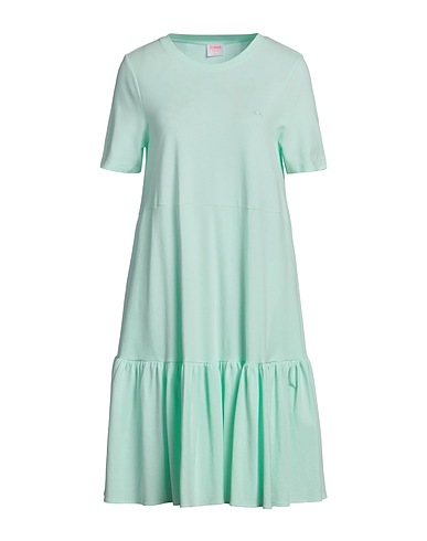 SUN 68 Vestito corto Verde chiaro 95% Cotone, 5% Elastan