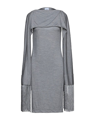 BURBERRY Elegantes Kleid Grau 100% Merinowolle, Acetat