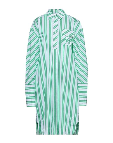 GANNI Midi dress Green 100% Organic cotton