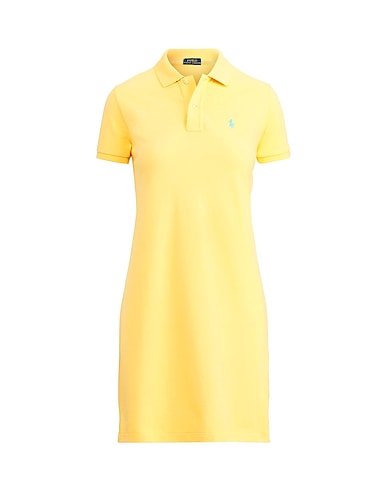 POLO RALPH LAUREN Short dress COTTON MESH POLO DRESS
 Yellow 100% Cotton