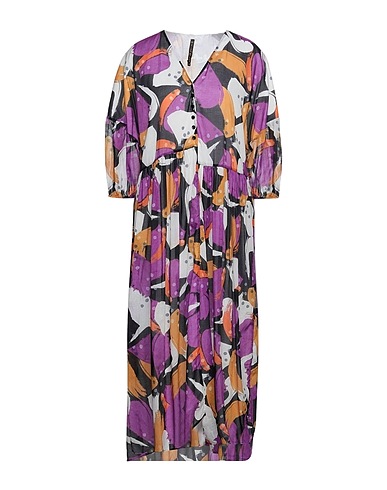 MANILA GRACE Long dress Purple 100% Cotton