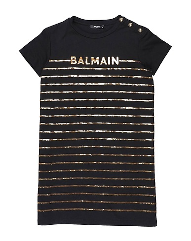 BALMAIN Vestito Nero 100% Cotone
