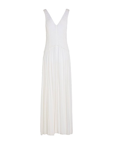 FORTE_FORTE Vestito da cerimonia Bianco 70% Cotone, 30% Seta